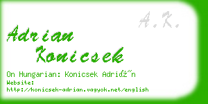 adrian konicsek business card